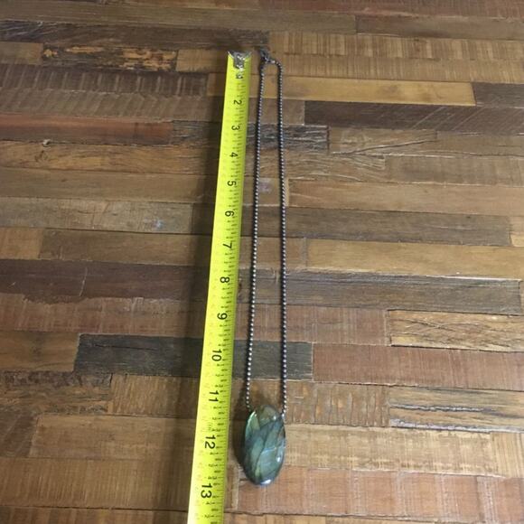 Beautiful Labradorite And Sterling Silver Necklace Vintage Y2K. - Picture 5 of 6